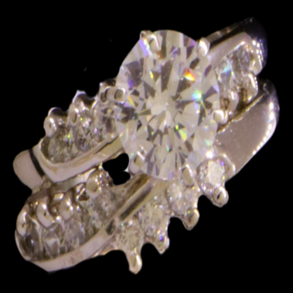 18k White Gold Bridal Ring Set